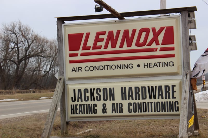 Jackson Hardware Heating & AC Sign
